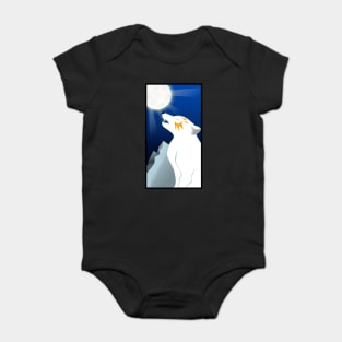 WOLF HOWLING TO THE MOON Baby Bodysuit